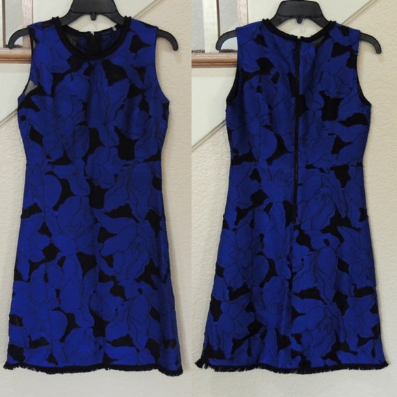 Elie Tahari Ophelia Floral Applique Shift Dress - Picture 3 of 3